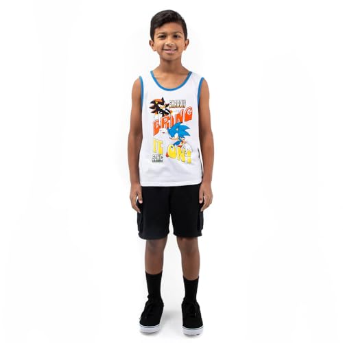 Bioworld Sonic The Hedgehog Value 3-Pack of Youth Boy's Sleeveless Muscle Shirts3
