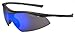 JiMarti Sunglasses TR22 Sport Wrap for Cycling, Ski or Golf Superlite TR90 Unbreakable (Black & Blue)