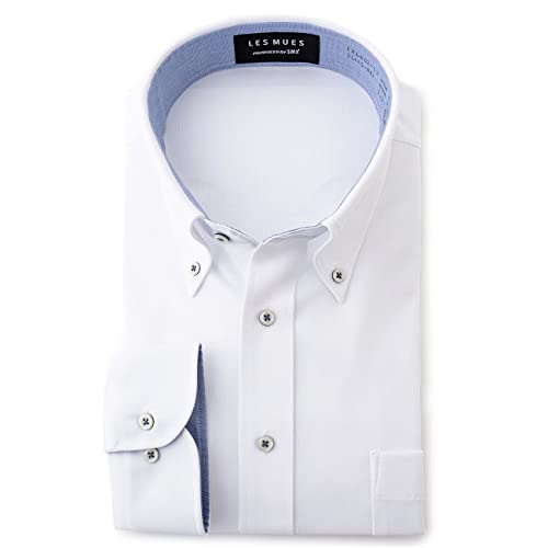 [アオキ] ワイシャツ 長袖 【大きいサイズのSizeMAX】 ノンアイロン ストレッチ 吸汗速乾 メンズ 【ゆったりめベーシック】 白/ボタンダウン(EWLM6203)