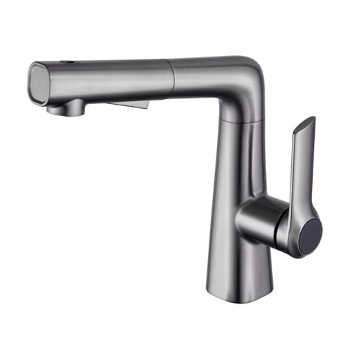 Mitigeur à rotation à 360° extractible pour se laver les cheveux au lavabo blanc