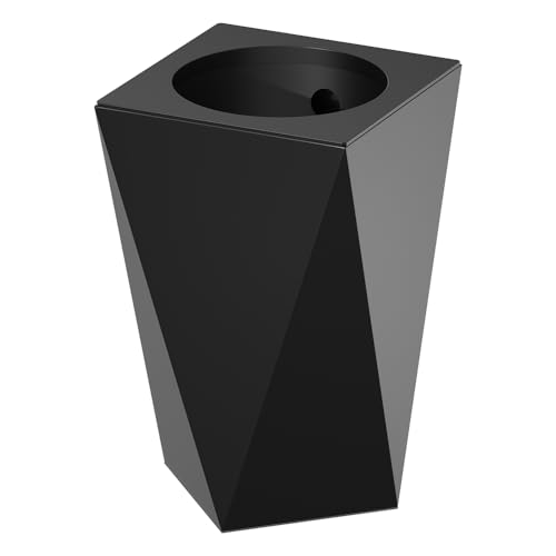 Image of 10L /2.6GAL Modern Open top Garbage can,Black Bathroom tarsh can,Small Wastebasket for Bathroom,Bedroom,Office,Living Room,Hotel (Black)