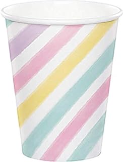 Creative Party PC329301 Unicorn Theme Striped Paper Cups - 8 Pcs