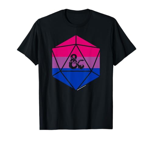 Dungeons & Dragons Bisexual Pride Flag Dice Logo T-Shirt