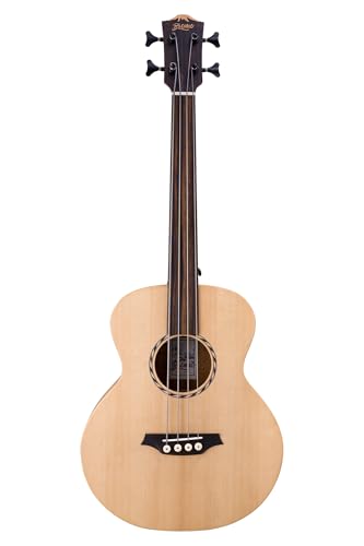 Bromo BAT 8E FL SG Solid Top Fretless Acoustic Bass Guitar