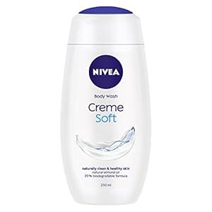 NIVEA Crème Soft 250ml Body Wash| Shower Gel with Natural Almond Oil|Clean, Healthy & Moisturized Skin|Microplastic Free
