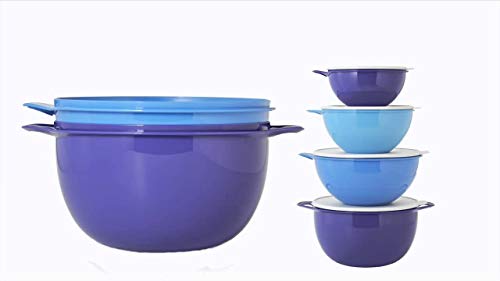 Tupperware Thatsa Bowl Set of 4 Bowls, Various Blues and Purple