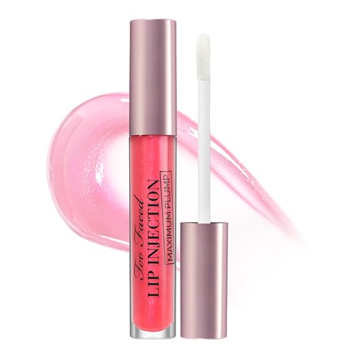 Too Faced Lip Injection Maximum Plump Extra Strength Lip Plumper Gloss | Hydrating, Volumizing, + Plumping, 0.14 Fl Oz, Yummy Bear