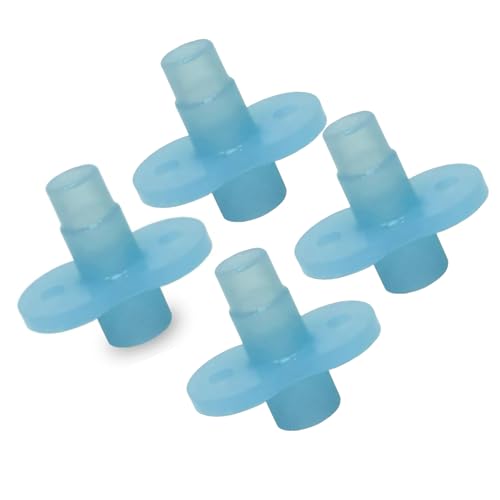 Soft Sip Baby Food Pouch Toppers - 100% Silicone Dishwasher-Friendly and Mess-Free Feeding for Babies 6 Months+ Universal Fit for All Brands Ideal for Chunky Meals and Travel - Aqua Blue 4 Packs