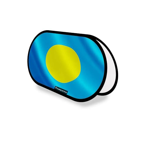 Drapeau Palaos polyester pour support publicitaire ovale 70x120cm haute densité