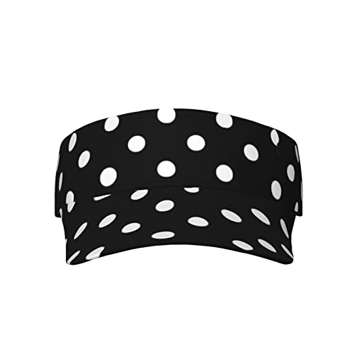 Visera deportiva roja con lunares ajustable unisex miniatura 1
