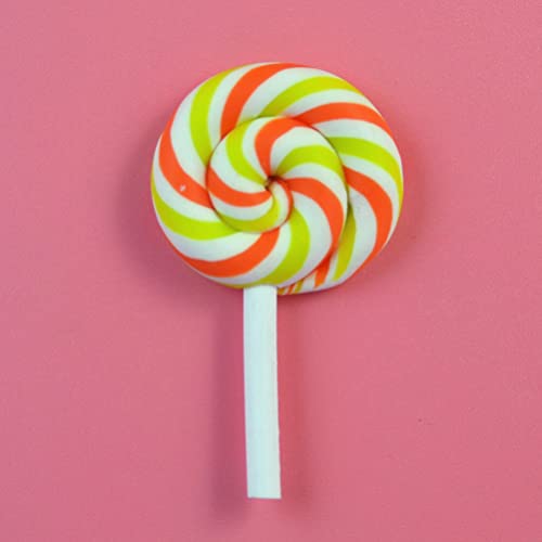STOBOK 36 Peças De Pirulito De Argila Doces -Íris Torção Pirulitos Enfeite DIY Cor -Íris Artesanato