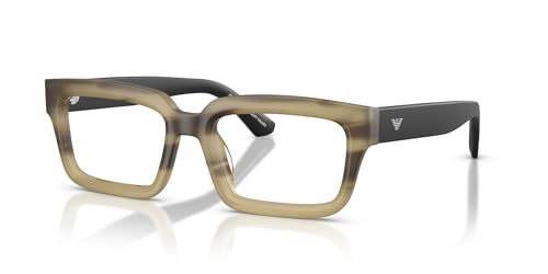Image of Emporio Armani mens Ea3277u Universal Fit Rectangular Prescription Eyewear Frames