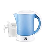 Maestro MR010 Elektrischer Reisewasserkocher mit zwei Tassen Minikessel Wasserkocher 0,6L 600W