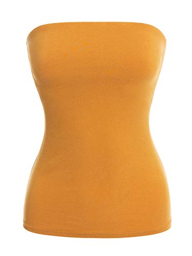 Image of MixMatchy Women's Stretchy Strapless Tube Top Y2K Bandeau Top