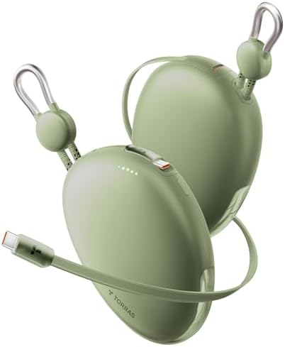 TORRAS FlexLine Pebble Power Bank, 35W Fast Charging, Built-in 27...