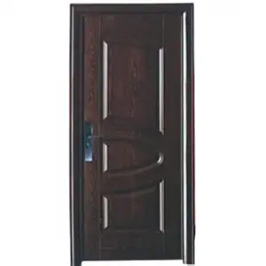 Ambesh Single Alloy Steel Powder Coated Door for Bedroom Living Room Home Dcor Modal Name UM-003 Brown Colour (2400 * 860 * 70 MM)