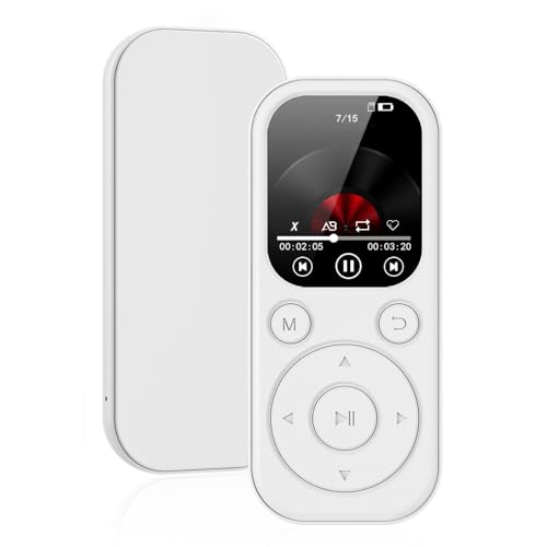 LAISHUNN, Reproductor MP3 de 64 GB con Bluetooth 5.3, Reproductor de música portátil Audio HiFi y Radio FM, Capacidad de batería de 500 mAh, Adecuado para Deportes, Viajes y Uso Diario.