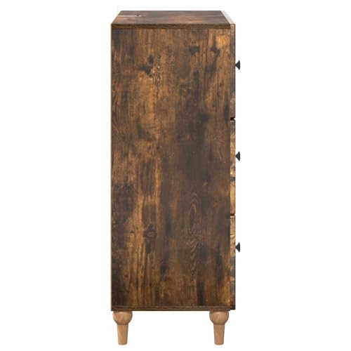 Cómoda moderna con 3 cajones de madera de 66 cm para almacenamiento de pasillo 7