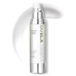 Abera Ovela Maternity Stretch Mark Cream for Pregnancy and Weight Fluctuations, Stretch Mark Treatment Pregnancy Must Haves, Deep Stretch Mark Removal, All Skin Types, 1.69 fl oz