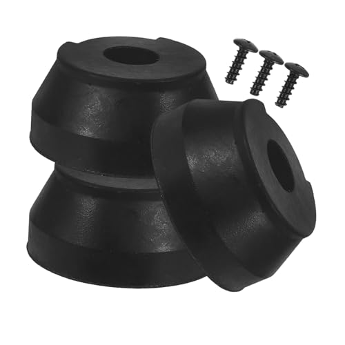 OUNONA 3pcs Anti-Slip Cane Tips Tripod Walking Stick Foot Pads Replacement Tips for Elderly Crutch Non-Slip Pad Black