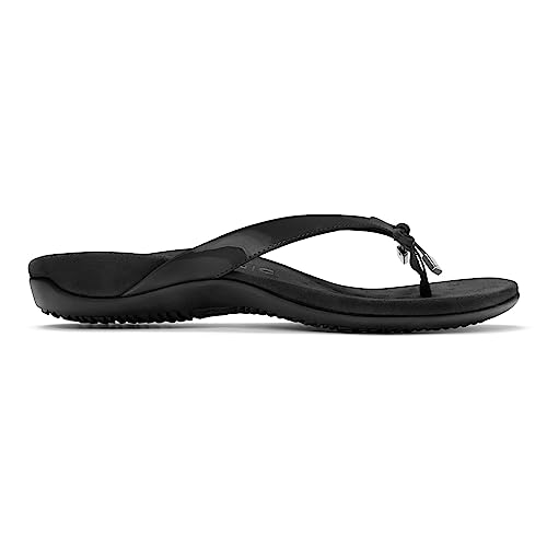 Vionic Women's Rest Bella Ii Toepost Sandal - Ladies Flip Flop With Concealed Orthotic Arch Support Black 8 Narrow Us #TOP5