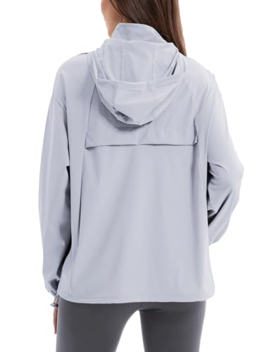 women39s upf 50 sun protection jacket cooling sun shirt lightweight athletic hoodie with zipper pockets outdoor