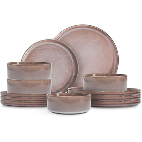 SYOUACEND Kitchen Plates And Bowls Set，Dish Set For 4，Friend Gifts For Women，Kitchen And Dining，Microwave Safe Plates And Bowls Sets Cover