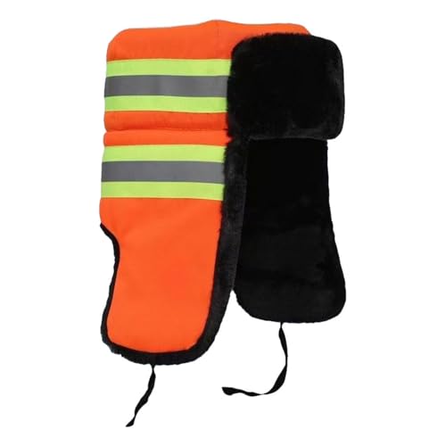 Rdxanc Gorro térmico con rayas reflectantes para la noche, invierno, protección auditiva, práctico poliéster, actividades al aire libre