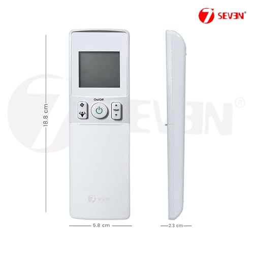 Image of 7SEVEN Compatible with Daikin AC Remote Control Model 169B Suitable for 1 1.5 2 Ton Split and Window Air Conditioner - Match Each Key by Key Exactly with Existing Remote Function