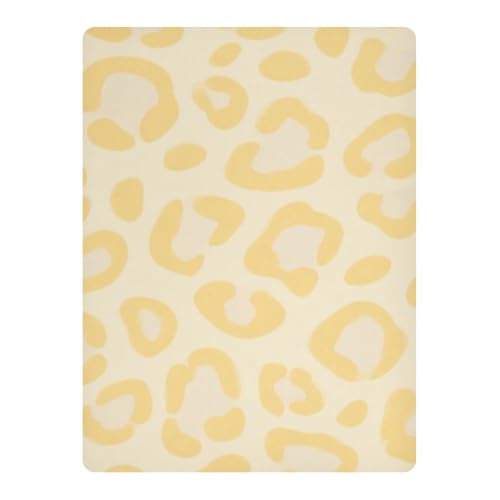 Parure de lit imperméable pour berceau jaune léopard 132x71 cm