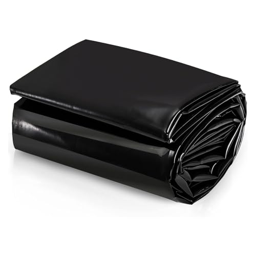 Bâche de bassin anti-fuite membrane PEHD noire contre déchirures du sol