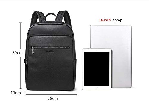 Mochila em Couro Legítimo William Polo a Prova D'água para Notebooks até 14 Polegadas Modelo Unique