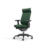 コクヨ オフィスチェア ウィザード3 CR-G3635F6G4Q6-W ミドルマネジメント 可動肘 樹脂脚 ブラックシェル 布/ディープグリーン 脚/ブラック カーペット用キャスター