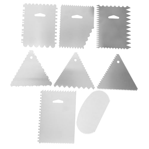 PHENOFICE 8 Piezas De Raspador De Pastel De Aluminio Espátula Para Glaseado De Pastel Paleta De Margen Espátula Raspadora De Cocina Raspador De De Cocina Crema De