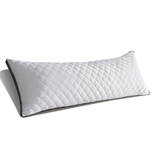 MEETBILY White-Gray 21x54 Inch Body Pillows for Adults- Down Alternative Body Pillows Premium Adjustable Loft Quilted Body Pillows Hypoallergenic Fluffy Pillow Quality Plush Body Pillow MEETBILY White-Gray 21x54 Inch Body Pillows for Adults- Down Alternative Body Pillows Premium Adjustable Loft Quilted Body Pillows Hypoallergenic Fluffy Pillow Quality Plush Body Pillow