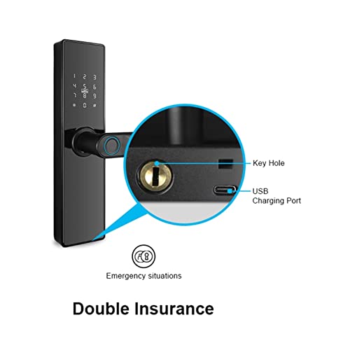 Serrure numérique WiFi Smartlife avec code carte et empreinte - 7