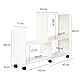 AUSHOPLAH Bücherregal, Computer-Schreibtisch-Organisator-Regal, Büro-Lagerwagen, Holz-Schreibtischwagen mit Rädern, Holz-Aktenschrank, Bücherregal E105 (Weiß, 80X17X50CM)