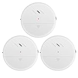 EverNary Window Vibration Alarm, 3Pack 125dB Loud Ultra-Slim Anti-Theft Alarm for Door and Window Glass Break Sensor Alert with Adjustable Sensitivity (3, White)