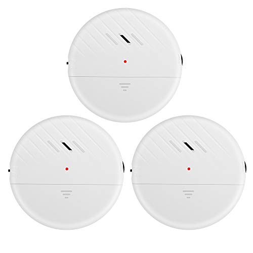 EverNary Alarma de vibración para ventana, paquete de 3 unidades, 125 dB, alarma antirrobo ultrafina para puerta y ventana, sensor de rotura de vidrio, alerta con sensibilidad ajustable (3, blanco)