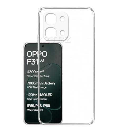 Image of Soft Silicone TPU Flexible Back Cover Compatible with Oppo F31 5G
