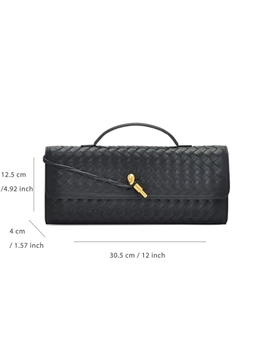 Handwoven Women's Clutch Purse, Crossbody Bag with Adjustable Strap for Evening & Casual Use4