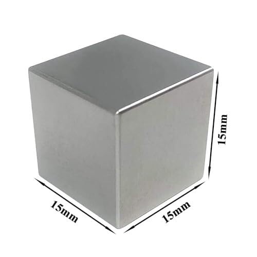 Cubo Di Tungsteno Puro 99,99%，Blocco Metallo Ad Alta Densità 5-30mm，Collezione Elementi，Regalo DIY，Regalo Creativo Scienza Per Insegnanti，Strumento Didattico Scientifico(15x15x15mm)