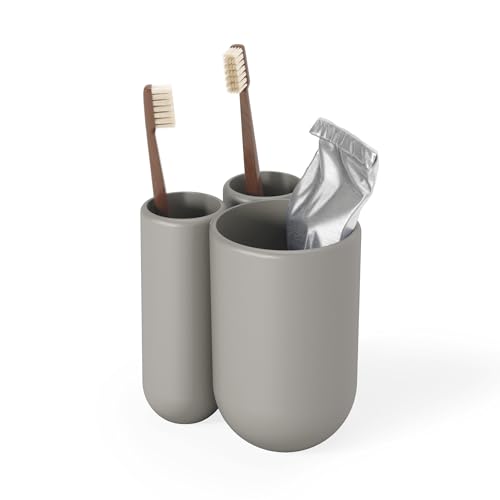Image of Umbra Plastic Touch Toothbrush Holder, Grey
