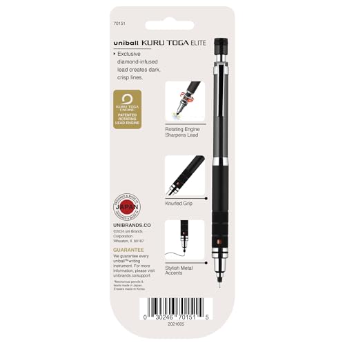 uniball™ Kuru Toga Elite Mechanical Pencil Kit, 0.5mm, HB No. 2, Gun Metal