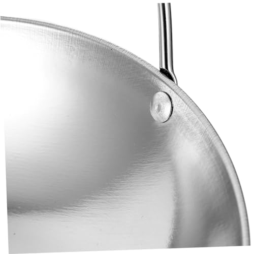 Wok de acero inoxidable grueso con dos asas PRETYZOOM 2 piezas miniatura 5