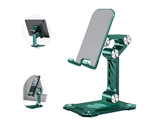 PZiXuaner Phone Stand for Desk. Foldable Desktop Mobile Phone Stand Angle Height Adjustable Office Phone Holder Cradle Dock Compatible with 4.7