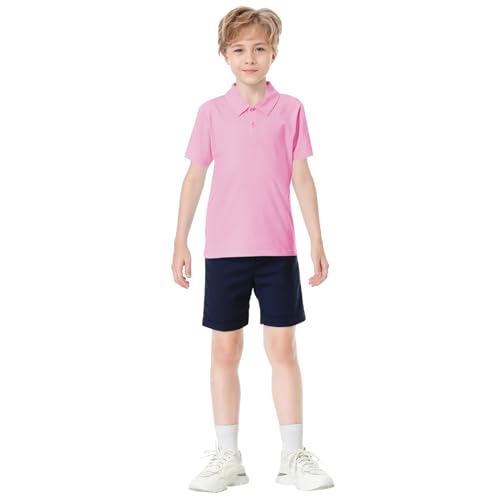 Opiniones y reviews de Camisetas y polos para Niño que Puedes Comprar On-line. 44 Dreammonkey - Polo de golf para niños y niñas, resistente a las manchas, para niños y niñas, Rosado, 12 Años