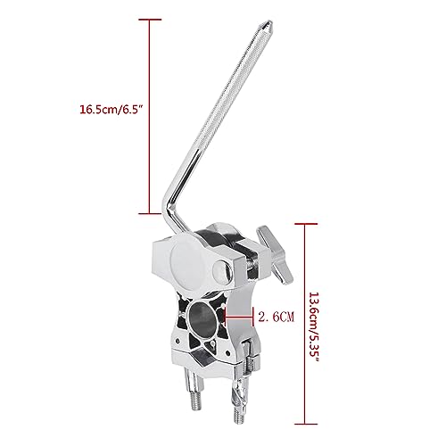 Single L Rod Mount Clamp Mounting Bracket Zinc Alloy Drum Parts Extension Clip para Percusión Accesorio Instrumento Musical Soporte para Micrófono miniatura 4