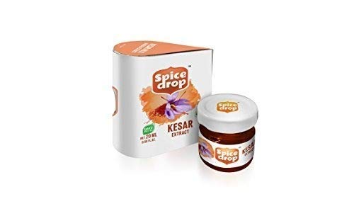 Spice Drop Saffron Extract â€“ Pure Kashmiri Kesar | Tea, Coffee, Latte, Paella , Risotto, Golden Milk, Cooking, Baking, Biryani, Dessert | Rich Flavor & Aroma | Authentic & Premium Quality | No Added Color or Preservative | Non GMO | Vegan | 0.68 Oz