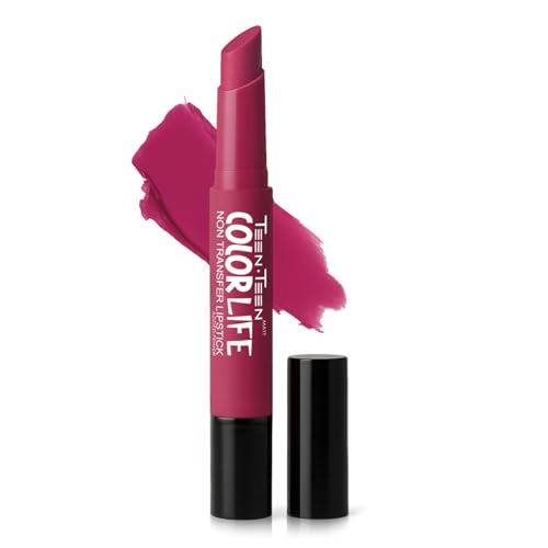 Image of TEEN TEEN Color Life Nontransfer Crayon Lipstick | Matte Finish with Built-in Primer | Waterproof & Long Lasting Lip Color | Smudge-Proof, Fade-Resistant Formula | Rose-Pink, 2gm